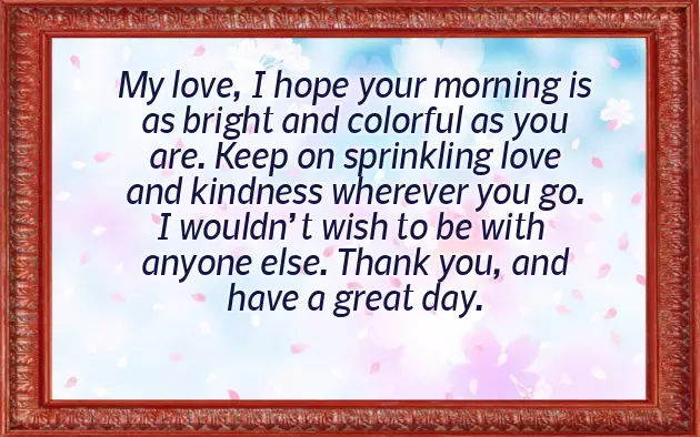 Girlfriend Good Morning Wish