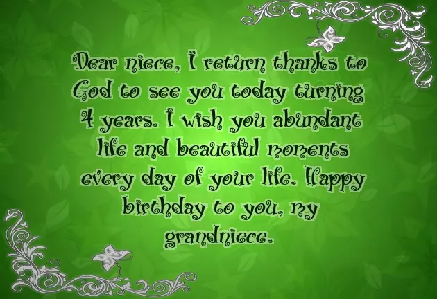 Happy Birthday To My 4 Year Old Niece Happy Birthday To My 4 Year Old Niece