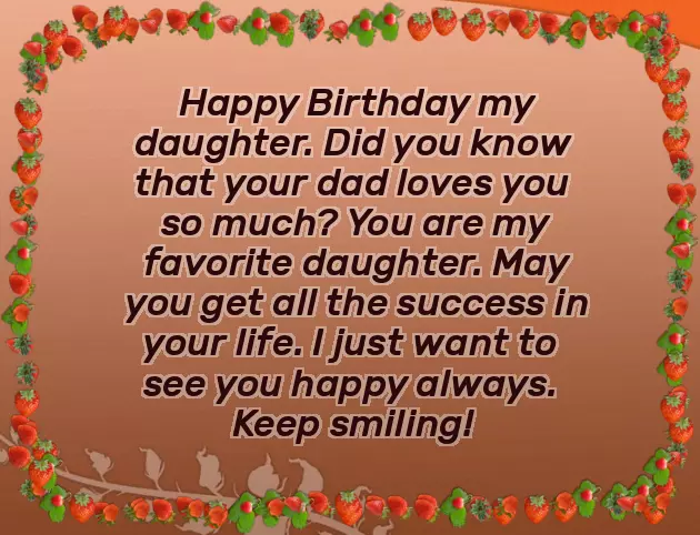 Dad Wish Daughter Birthday Dad Wish Daughter Birthday