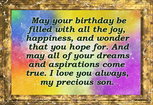 Birthday Wishes For Beloved Son Birthday Wishes For Beloved Son