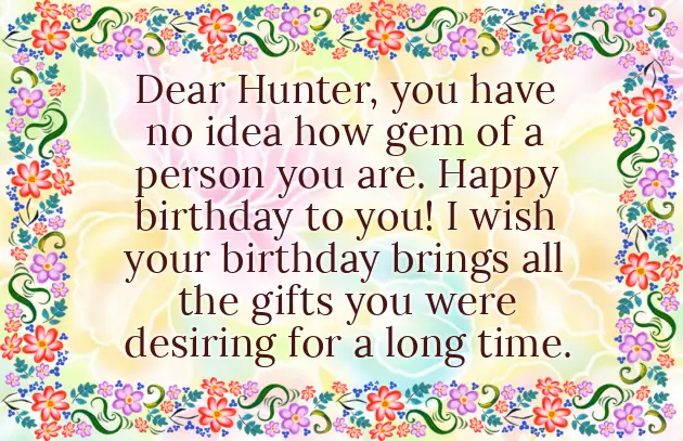 Happy Birthday Hunter Funny Happy Birthday Hunter Funny