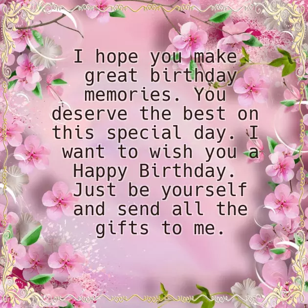 Happy Birthday To A Charming Lady