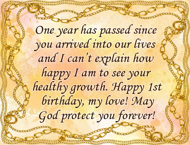 Best Wishes For First Birthday Baby Girl