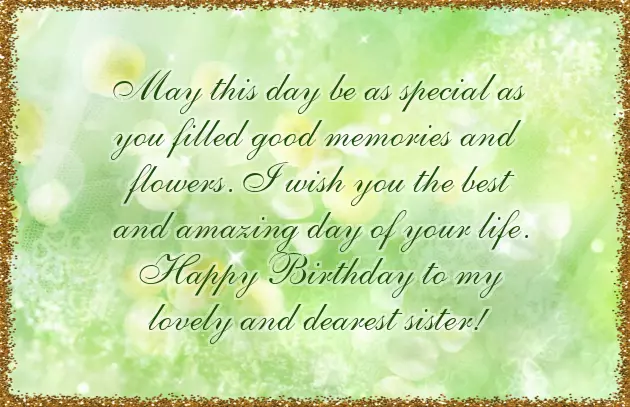 Short Heart Touching Birthday Wishes For A Sister Short Heart Touching Birthday Wishes For A Sister