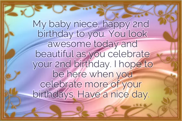 2 Year Niece Birthday Wishes