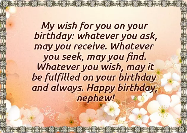 Happy Birthday To The Best Nephew In The World