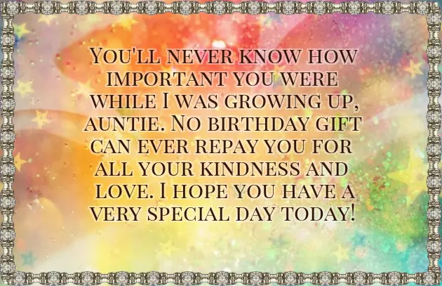Birthday Wishes To My Favorite Aunt