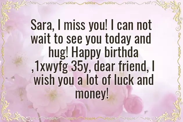 Sara Happy Birthday