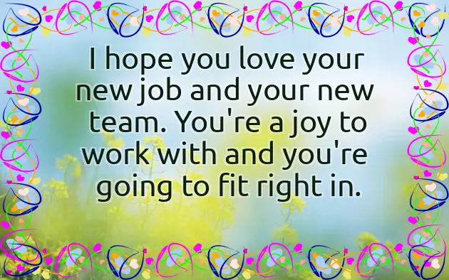 Well Wishes On New Job