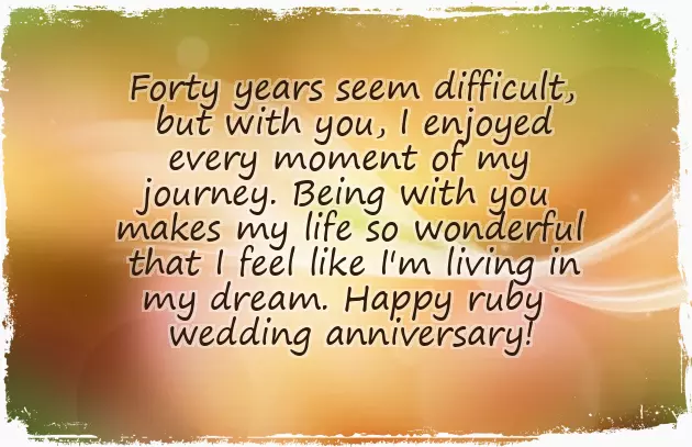 40Th Wedding Anniversary