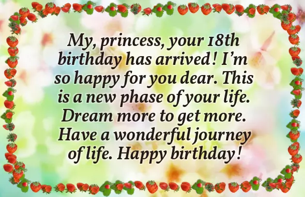 Birthday Wishes For 18Th Birthday Girl