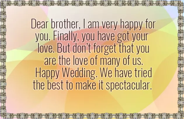 Wedding Wishes From Brother Wedding Wishes From Brother