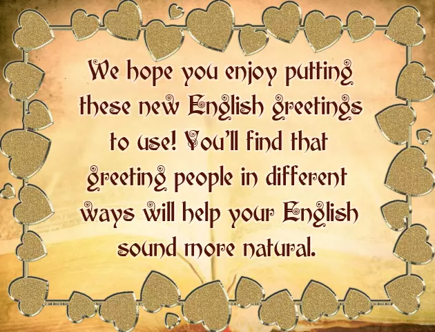 Formal And Informal Greetings In English