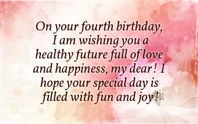 4Th Birthday Wishes For Baby Boy