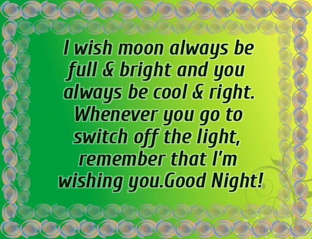 English Good Night Wishes
