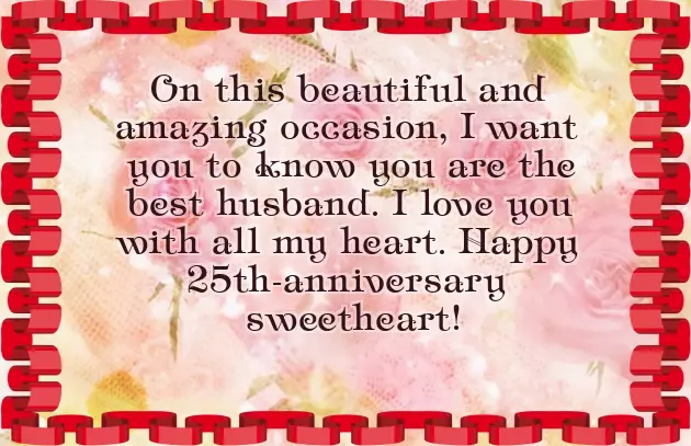 25Th Anniversary Wishes For Sister