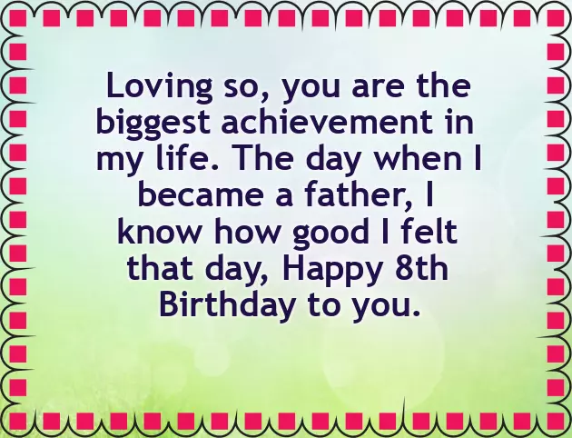 Happy Birthday To My Son 8 Years Old