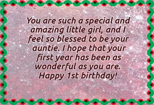First Birthday Quotes For Niece First Birthday Quotes For Niece