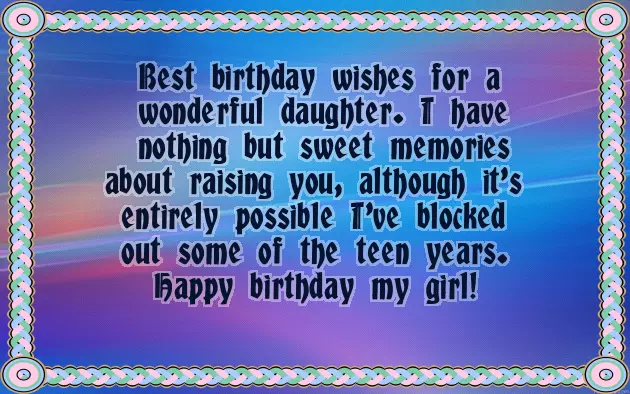 Happy Birthday To Your Daughter Wishes Happy Birthday To Your Daughter Wishes