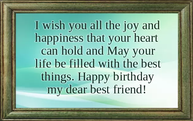 Sweet Birthday Wishes For Best Friend