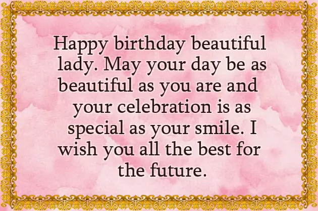 Happy Birthday To A Charming Lady