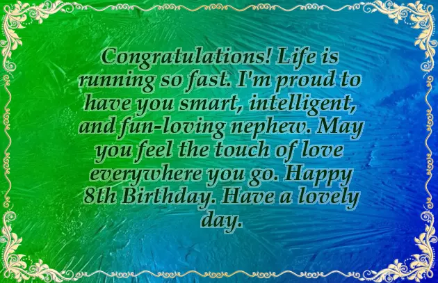 Happy 8Th Birthday Nephew Happy 8Th Birthday Nephew