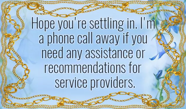 Congratulations On Your First House