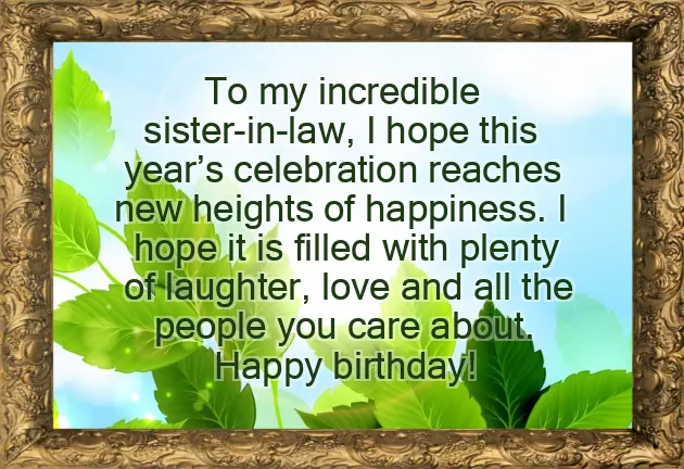 Birthday Wishes My Sister In Law