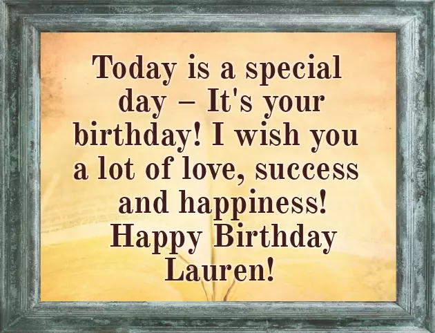 Happy Birthday Lauren Happy Birthday Lauren