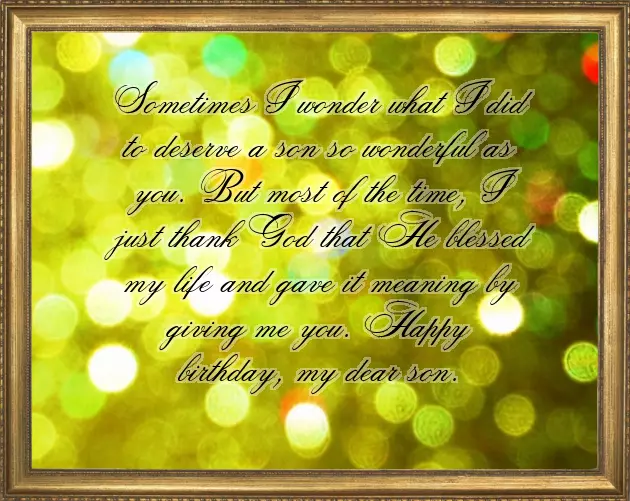 God Bless My Son On His Birthday