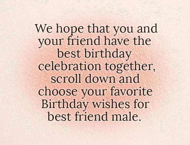 Birthday For Friend Male