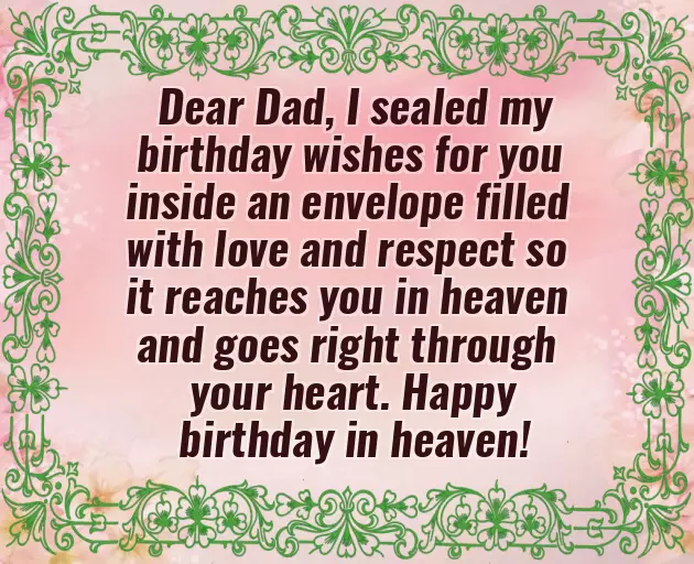 Happy Birthday In Heaven Dad From Your Daughter