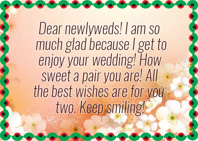 Best Wishes For Newly Wed Couple