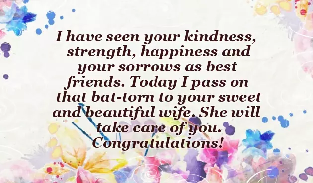 Congrats To Friend On His Marriage