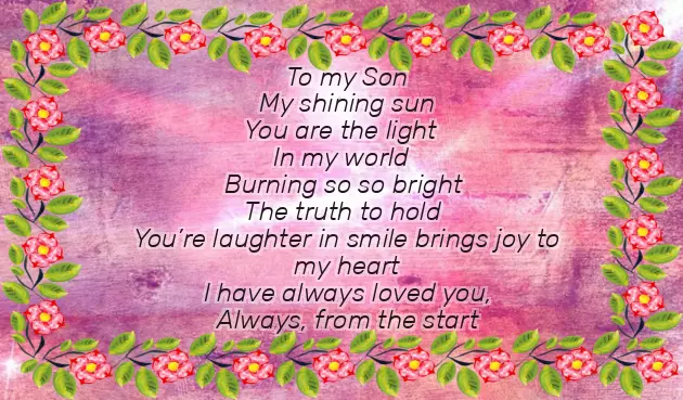Poem For My Son On His Birthday Poem For My Son On His Birthday