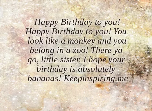 Naughty Birthday Wishes For Sister