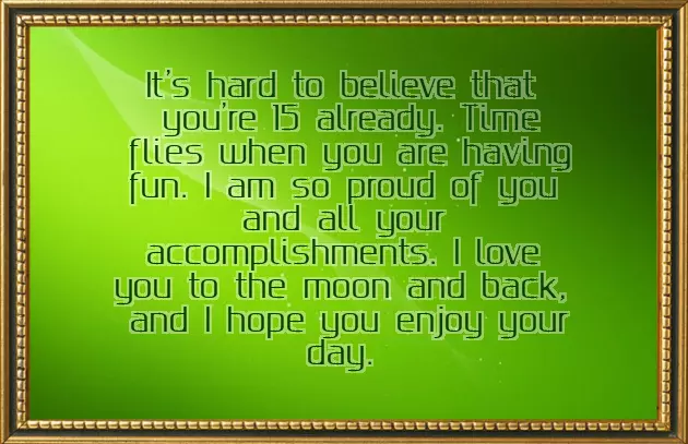 Happy Birthday To My 14 Year Old Daughter