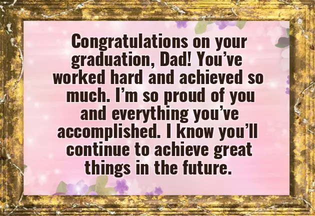 Congratulations To Father