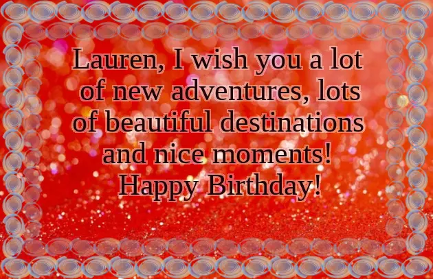 Happy Birthday Lauren Happy Birthday Lauren