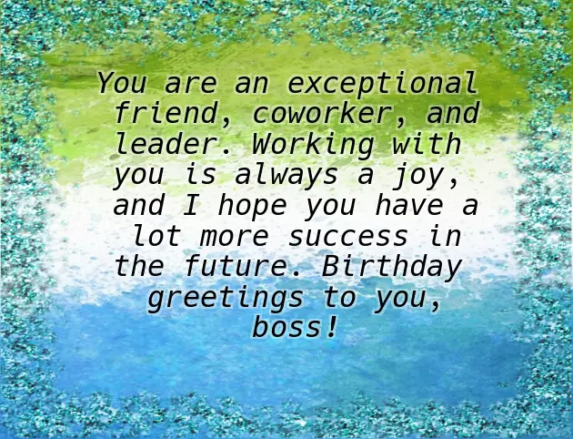 Happy Birthday Wishes To The Boss