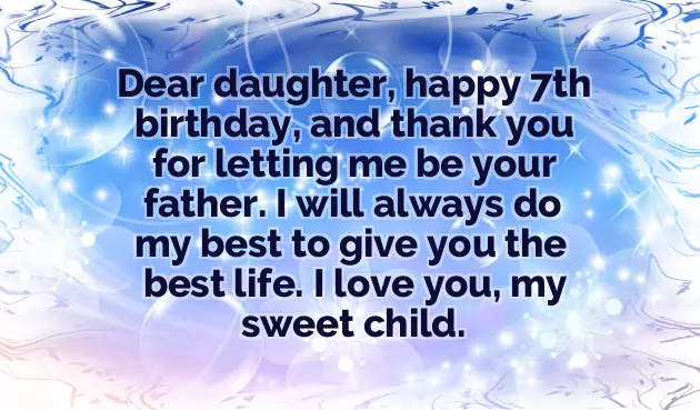 7Th Birthday Greetings To My Daughter 7Th Birthday Greetings To My Daughter