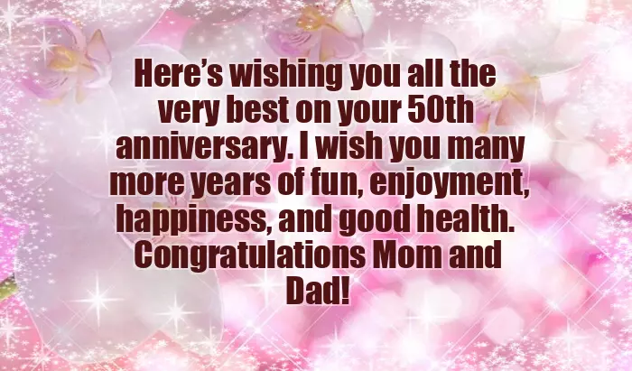 Happy 50Th Wedding Anniversary Mum And Dad