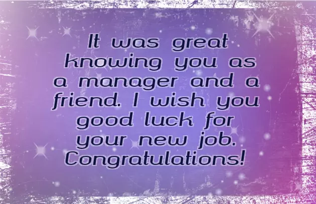 New Job All The Best Wishes
