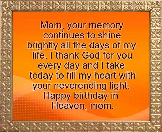 Birthday Wishes Mother In Heaven