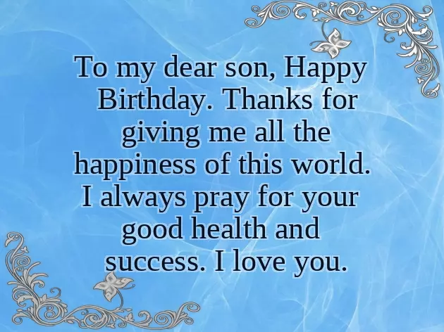 Happy Birthday Wishes Dear Son