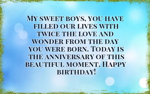 Happy Birthday For Twin Boys Happy Birthday For Twin Boys