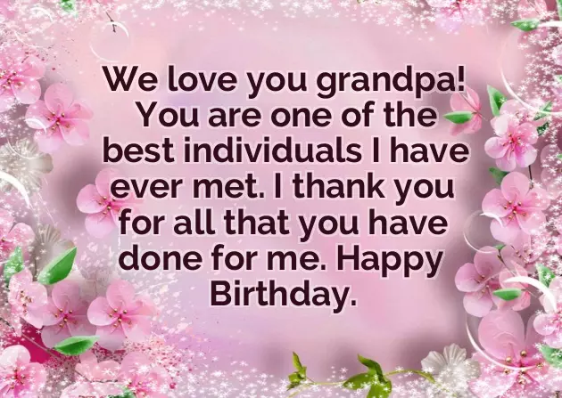 Lines On Grandfather Birthday