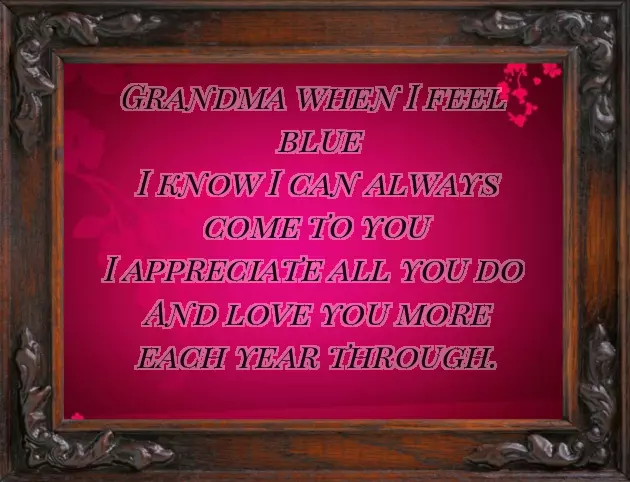 Birthday Poems For Grandma From Granddaughter