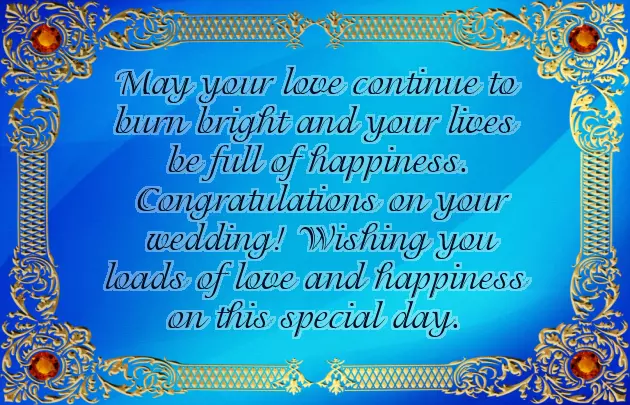 Best Wishes For Newly Wed Couple