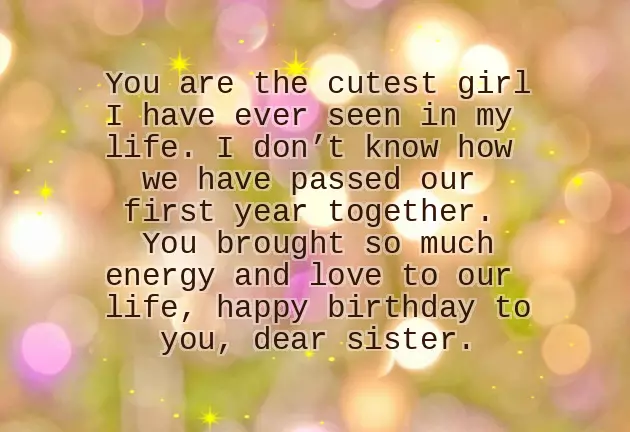 Birthday Greetings For Baby Sister Birthday Greetings For Baby Sister